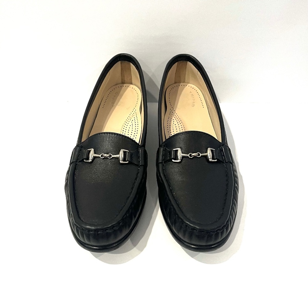 SAS Black Leather Loafers